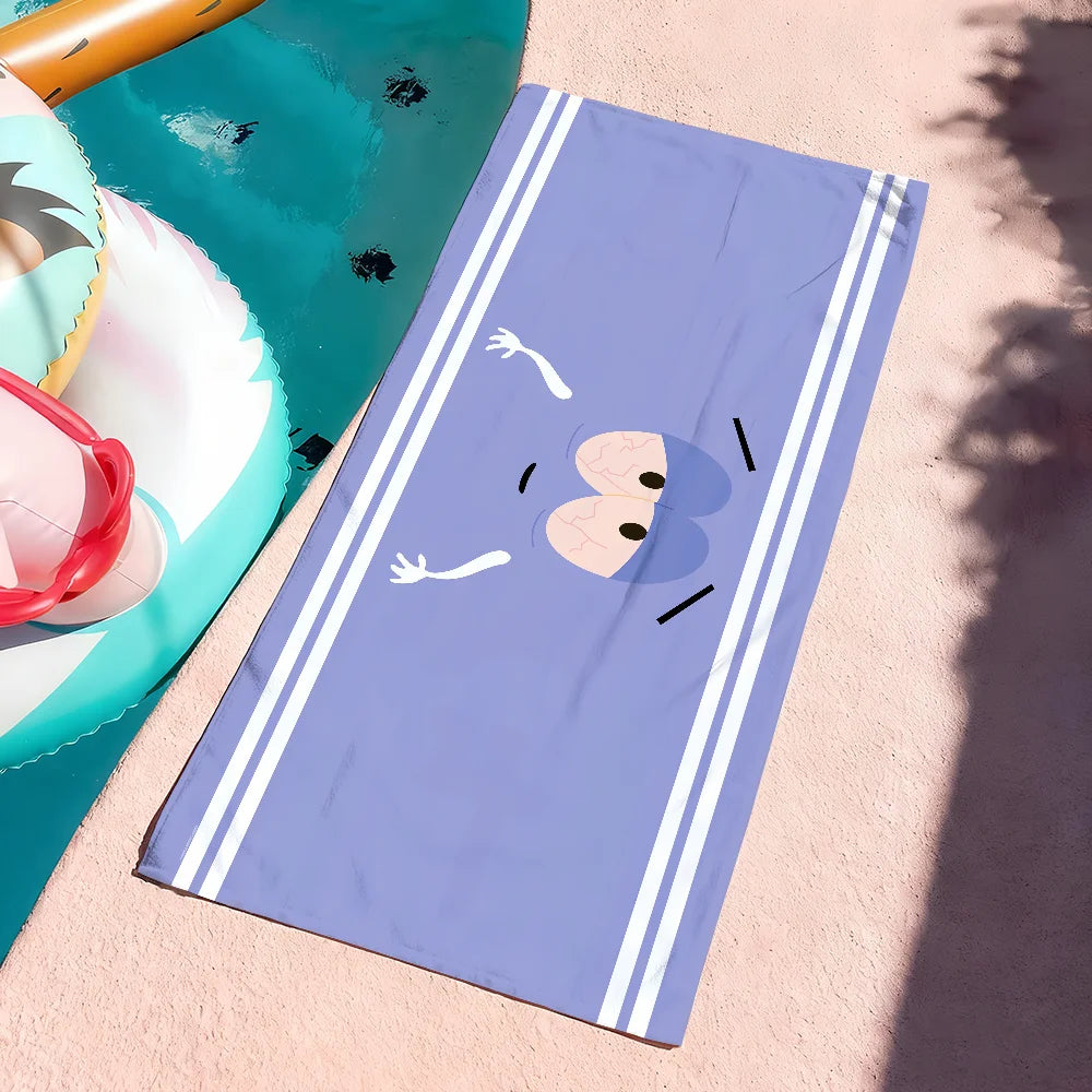 Cute Cartoon Beach Towel – Quick Dry, Soft, Large | Yoga & Swim