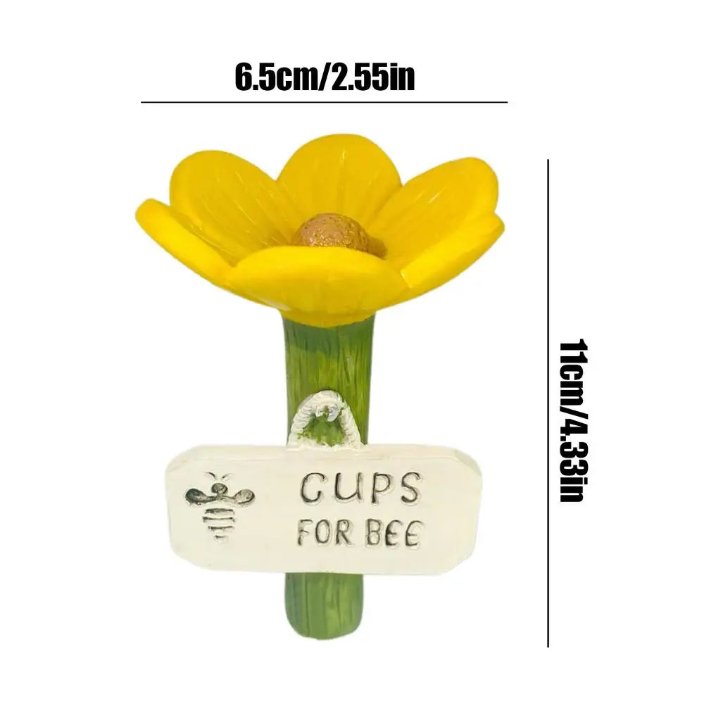 Bee Bath Bowl & Butterfly Pollinator Feeder | Flower Design