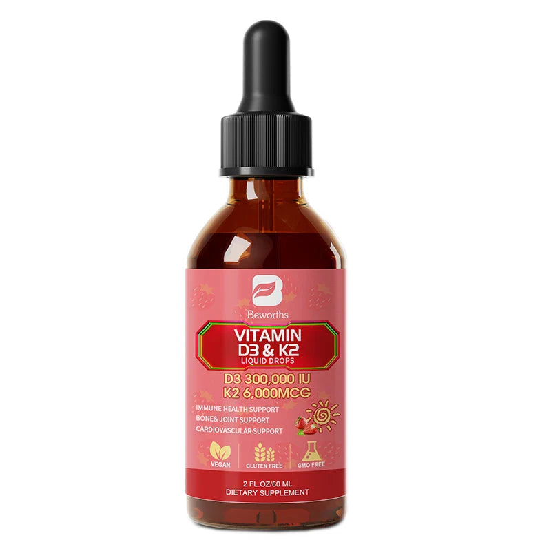 BEWORTHS D3K2 Liquid Drops – Bone, Immune & Heart Health 60ml