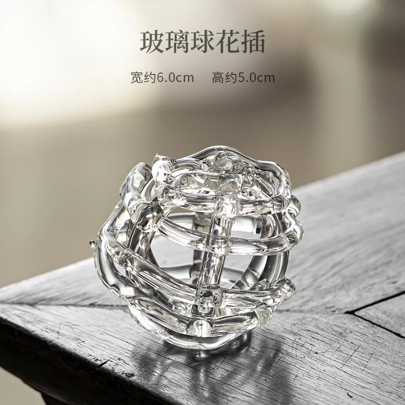 BAEJORIA Glass Ball Vase | Hydroponics Flower Pot & Tea Decor