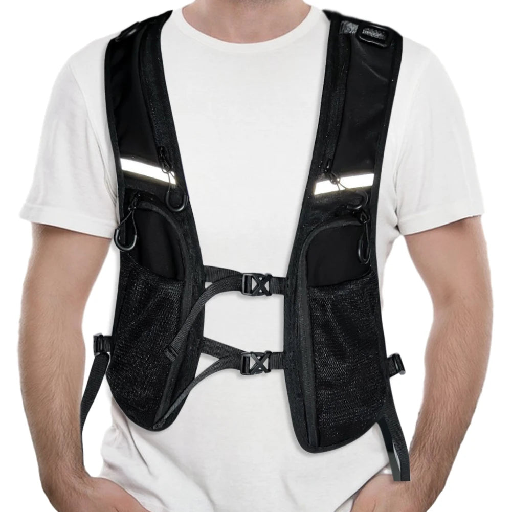 Reflective Tactical Vest with Phone Pocket & Storage Peaceful Pleasures Health and Wellness