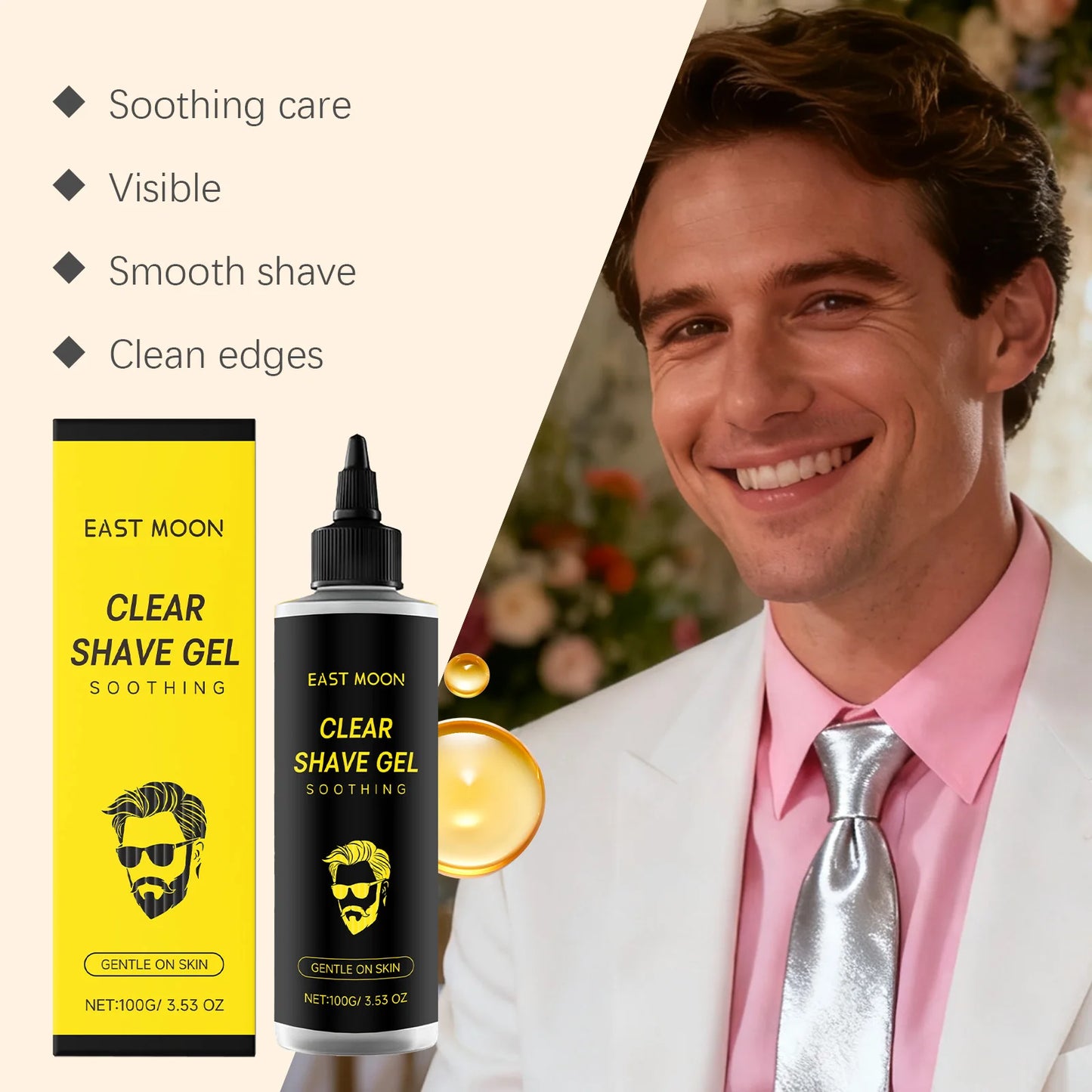 Men's Transparent Shaving Gel | Licorice & Vitamin E – 100ml