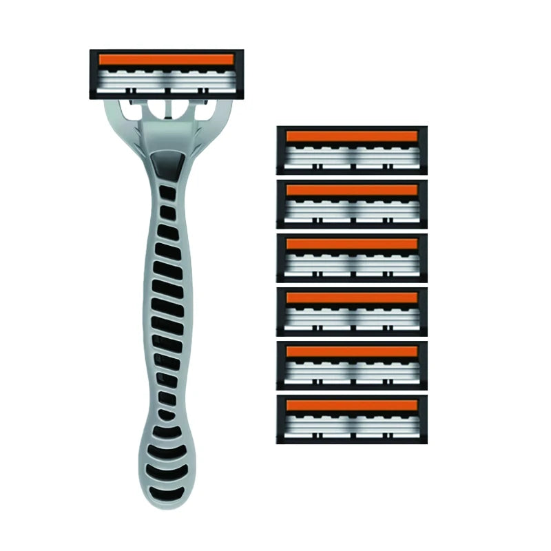 Men's 3-Blade Stainless Steel Manual Razor | Home & Travel