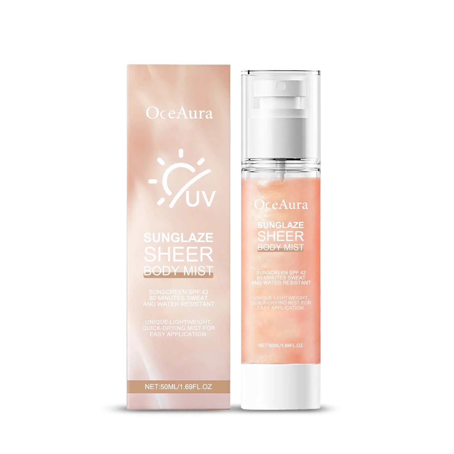 Refreshing Sunscreen Spray Body Sun Block Isolation Mist Long Lasting UV Protector Summer Outdoor Brightening Moisturizer Serum Peaceful Pleasures Health and Wellness C boxed