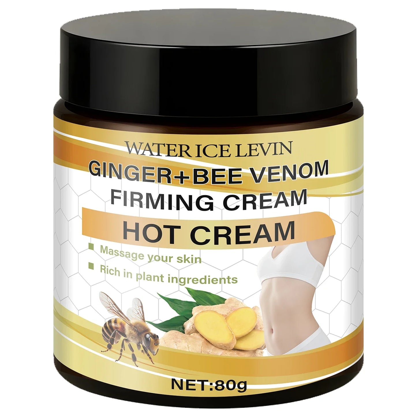 Ginger & Bee Venom Hot Firming Cream – Pre-Workout Body Lotion