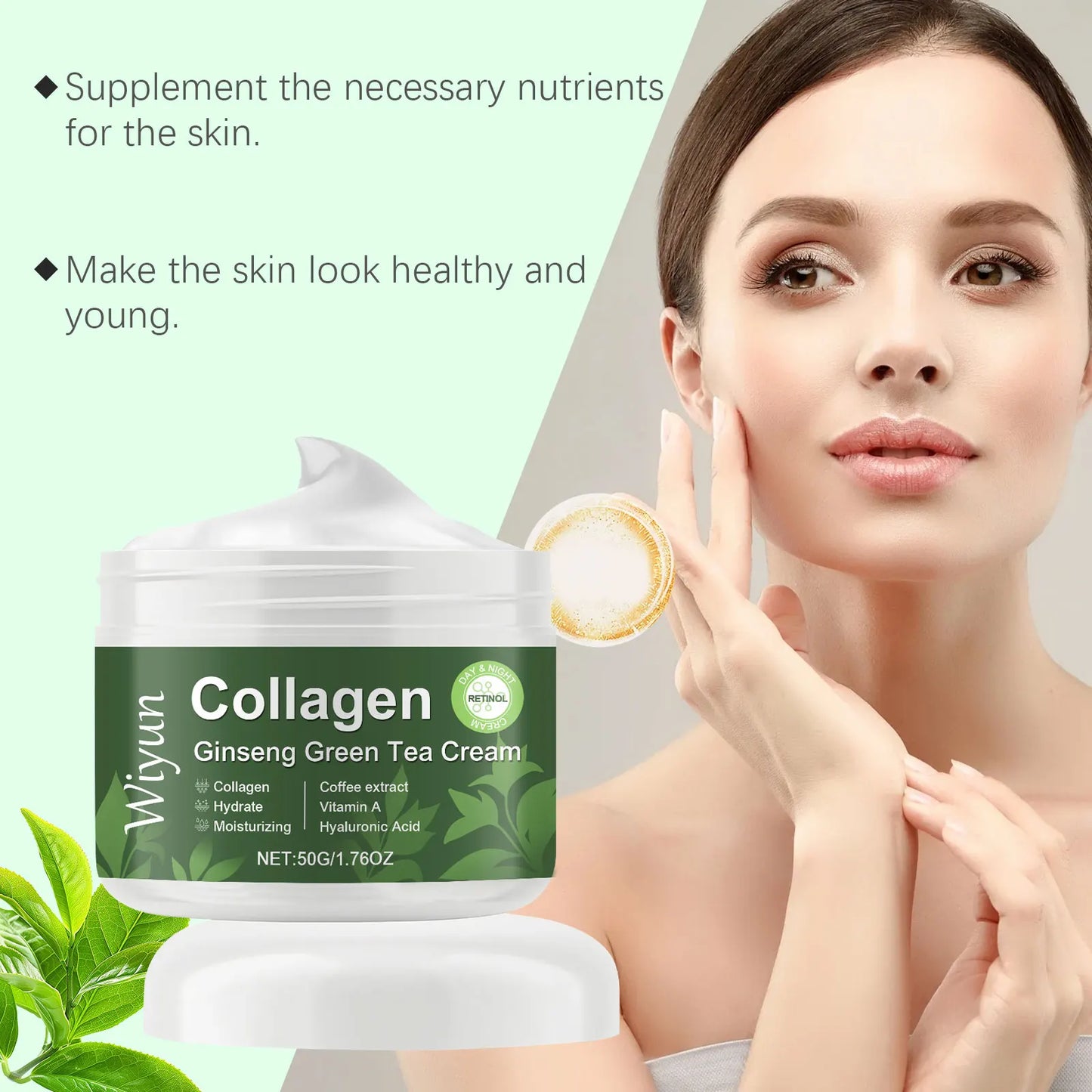 Collagen Ginseng Green Tea Anti-Aging Face Cream 50g
