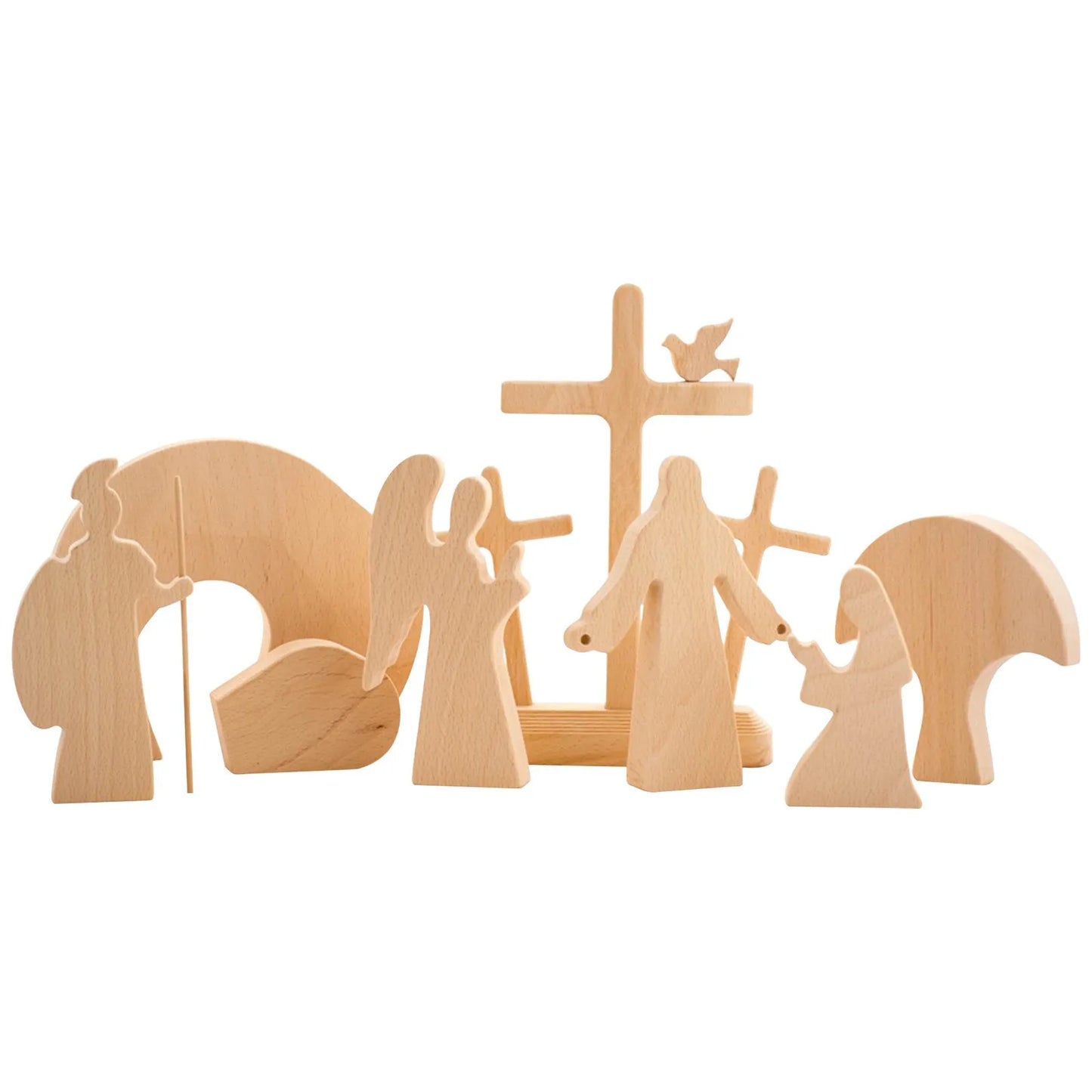 Easter Resurrection Scene Wooden Figurine | Christian Home Decor