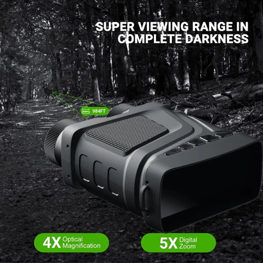 300M Professional Night Vision Binoculars R12 5X Zoom Infrared for Hunting Wildlife Camping Peaceful Pleasures Health and Wellness