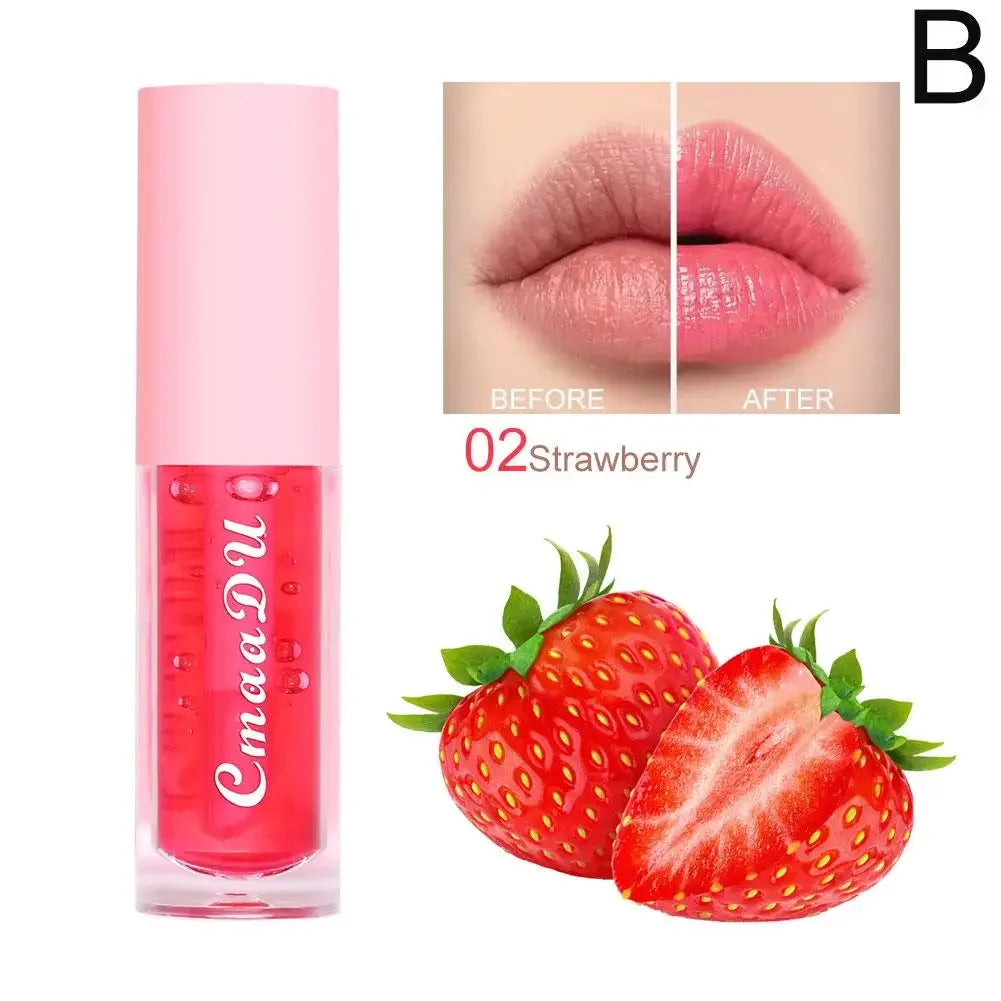Fruit Lip Oil, Plumping Lip Tint Moisturizing Lip Gloss Fruit Flavoured Lip oil For Dry Lip's Moisturizing Hydrating Nourish Peaceful Pleasures Health and Wellness army green