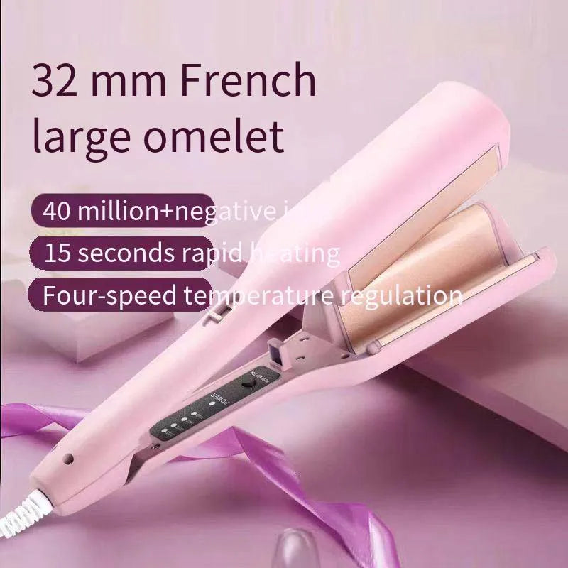 Egg Roll Curling Iron Hair Waver Wavey Iron Wand Hair Crimper Electric Ceramic Portable Hair Curler Peaceful Pleasures Health and Wellness
