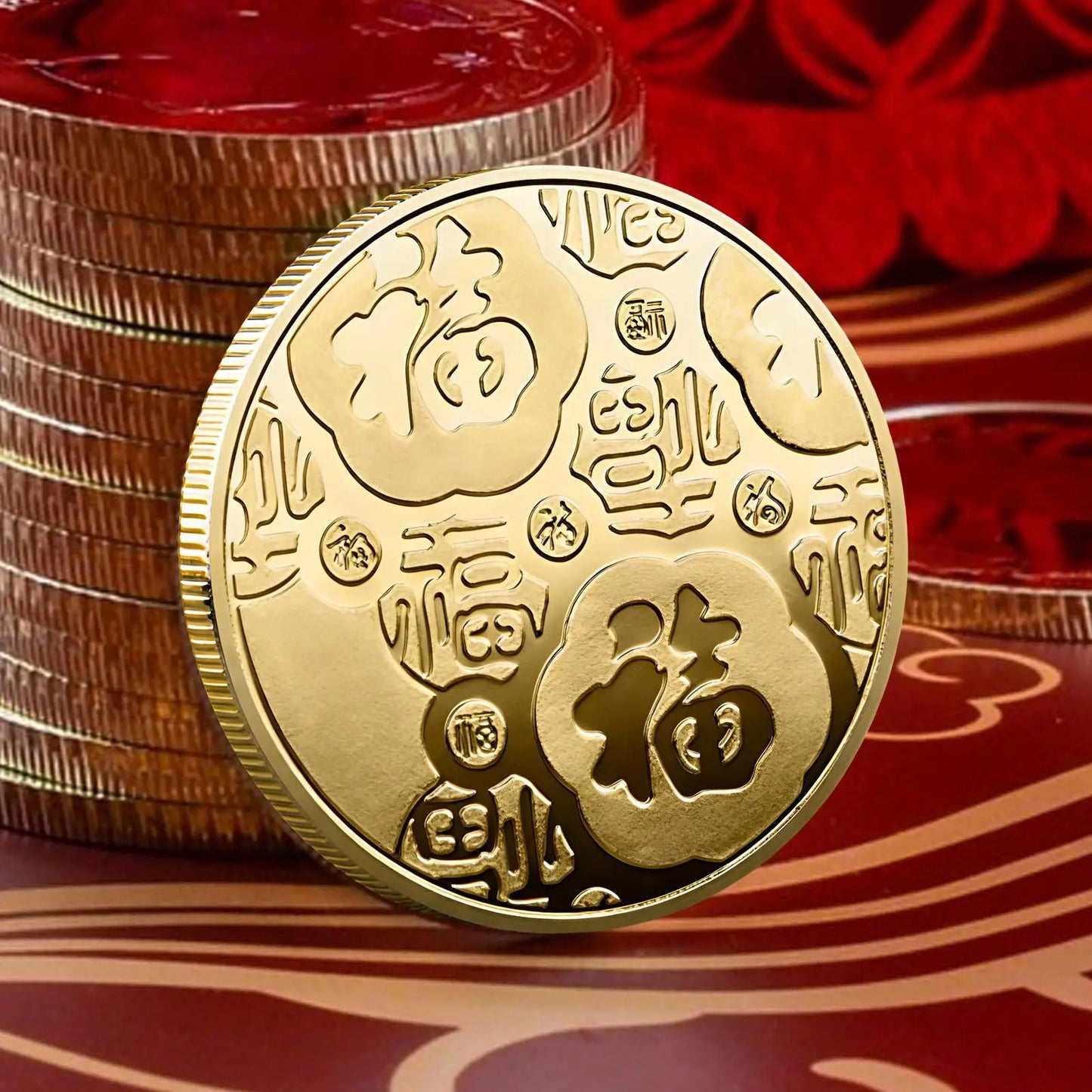 For Collectors Double-Sided Horse Year Keepsake Good Luck Animal Coin For Shelf Museum Tabletop Bedroom Office Travel Birthday Peaceful Pleasures Health and Wellness