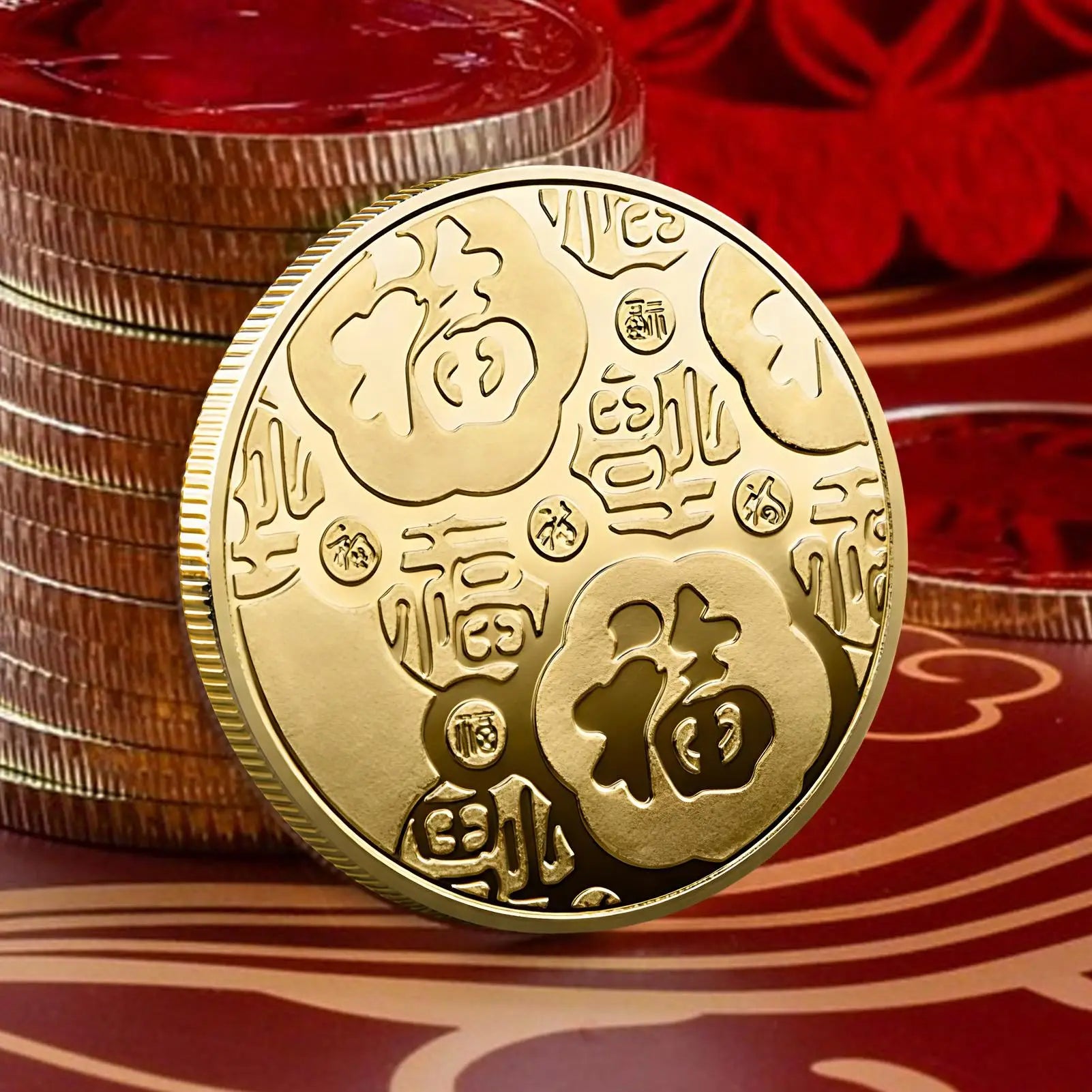 For Collectors Double-Sided Horse Year Keepsake Good Luck Animal Coin For Shelf Museum Tabletop Bedroom Office Travel Birthday Peaceful Pleasures Health and Wellness