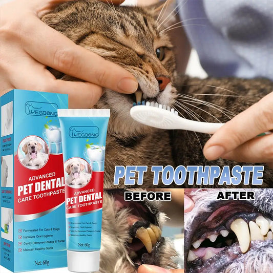 60g Advanced Pet Dental Edible Toothpaste Cats Dogs Improve Oral Hygiene Remove Plaque Tartar Maintain Healthy Gum Pet Oral Care Peaceful Pleasures Health and Wellness Default Title