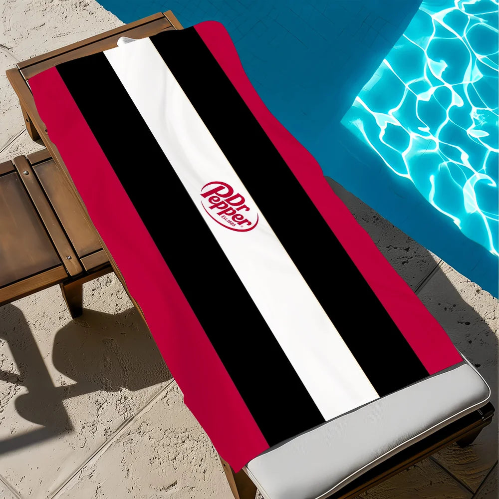 Dr Pepper Quick-Dry Beach Towel | Soft Microfiber Pool Towel Quick-Dry Beach Towel Peaceful Pleasures Health and Wellness z6 STJ150x260CM