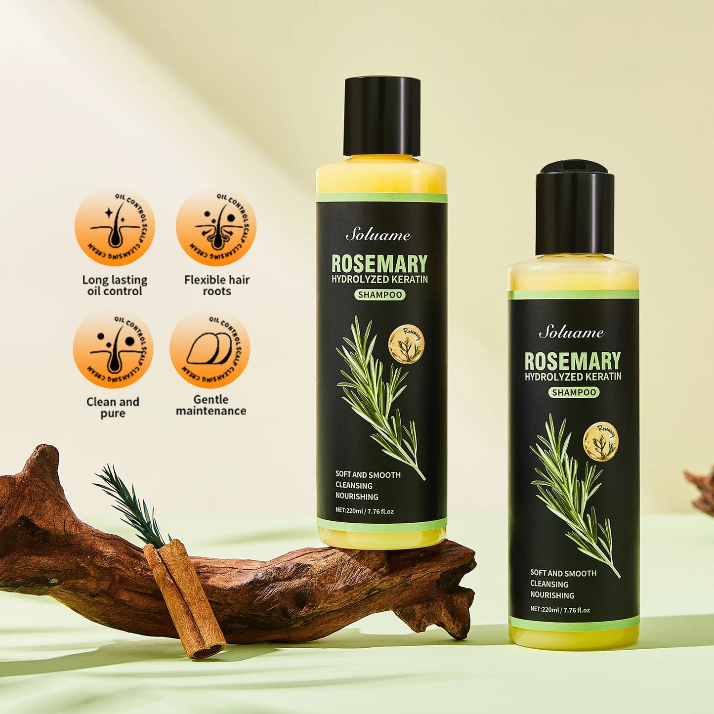 Rosemary Shampoo for Dry Hair Treatment with Keratin Peaceful Pleasures Health and Wellness