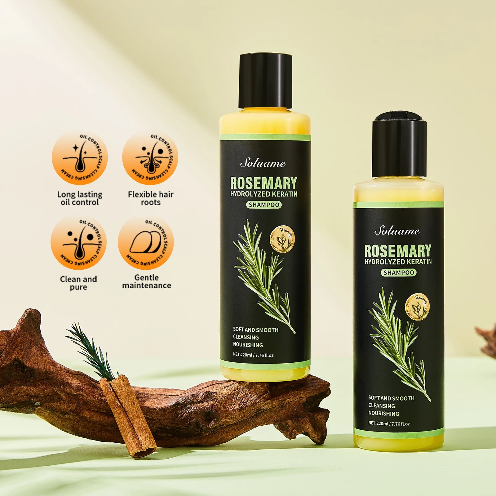 Rosemary Shampoo for Dry Hair Treatment with Keratin Peaceful Pleasures Health and Wellness