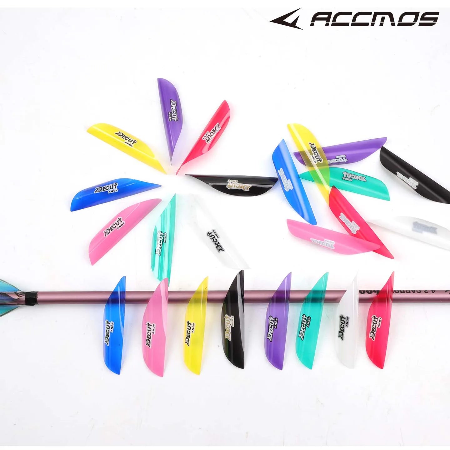 DECUT Arrow Spiral Feather Spin Vane Shaft Fletche Right Wing Sticker