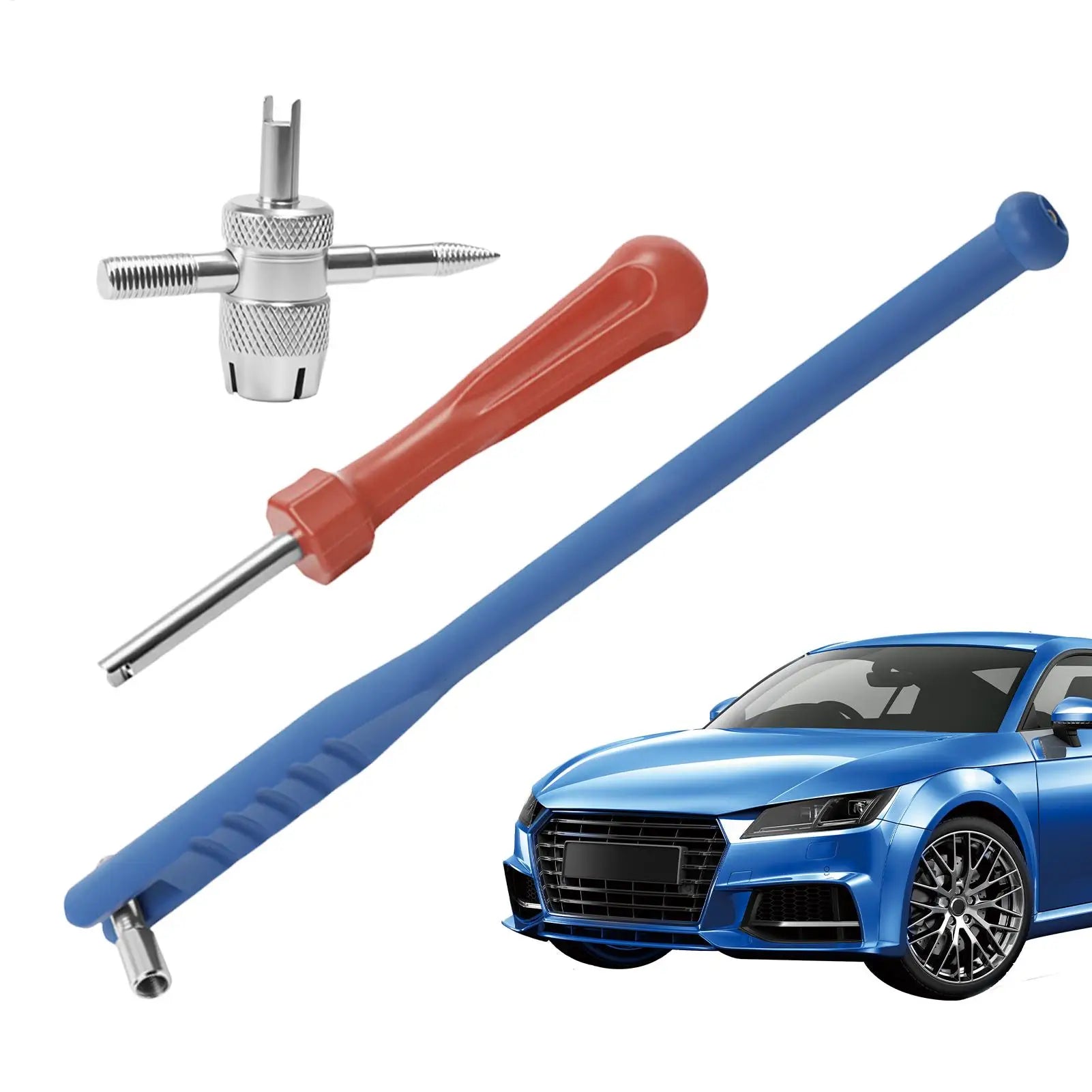 3pcs Tire Valve Stem Tool Kit Metal Installation & Repair Wrench Valve Stem Removal Tool for Motorcycle Car Bicycle Automotive Peaceful Pleasures Health and Wellness