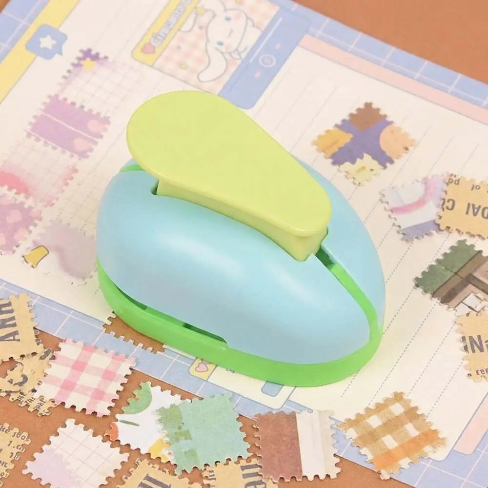 Stamp Shape Stamp Border Punch Hole Puncher Cutting Craft Embossing Machine Punches Maker Labor Saving Toothed Puncher Embosser Peaceful Pleasures Health and Wellness