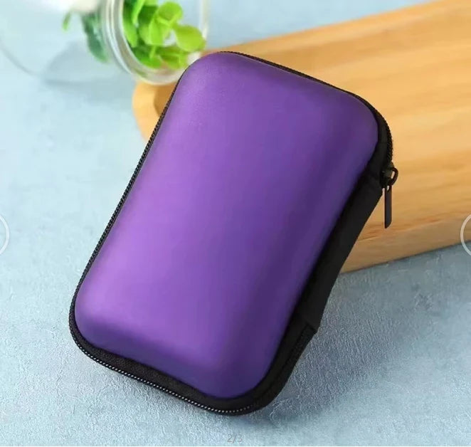 Portable Travel Cable Organizer Bag – PU Zipper Pouch