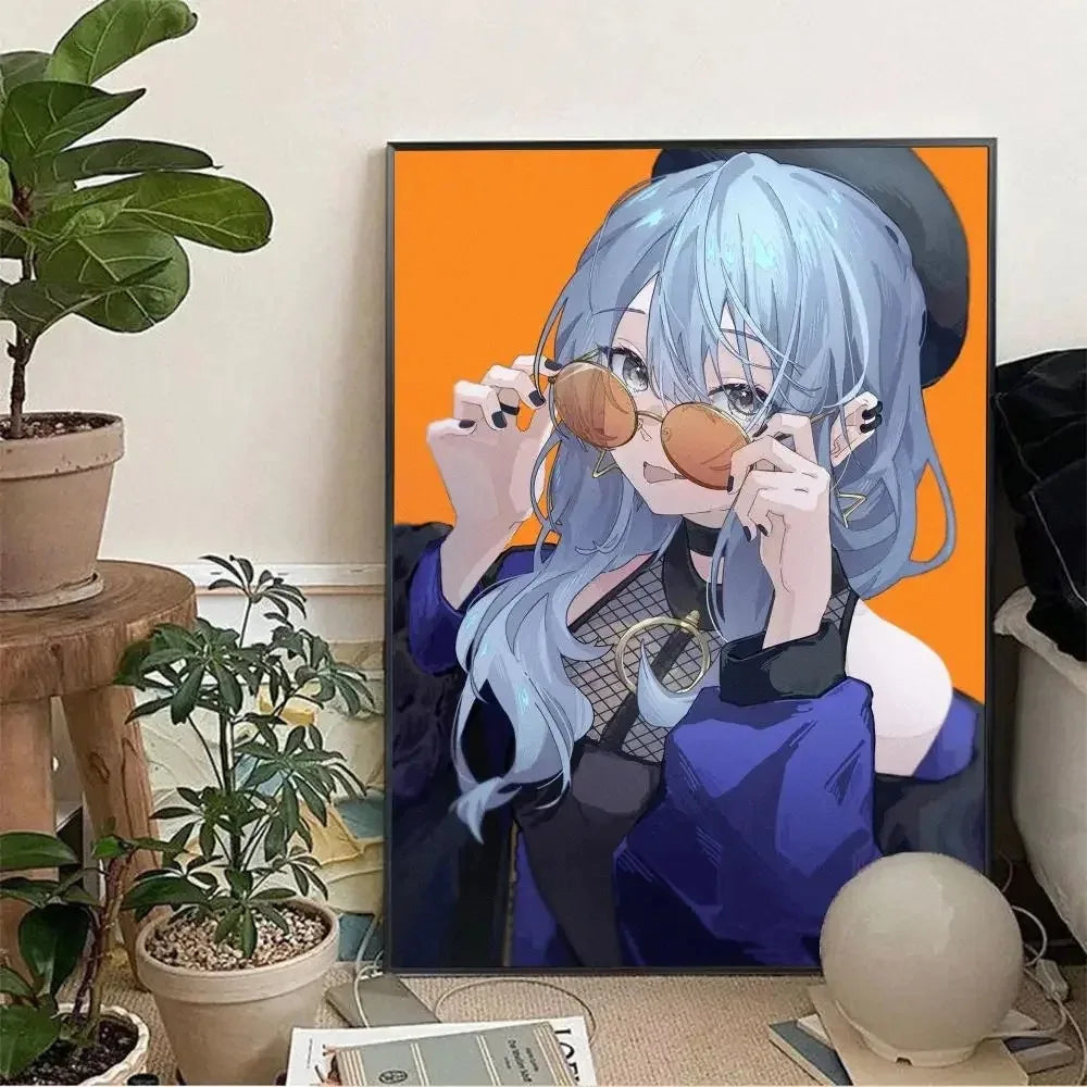 Hoshimachi Suisei Hololive Anime Canvas Wall Art Poster