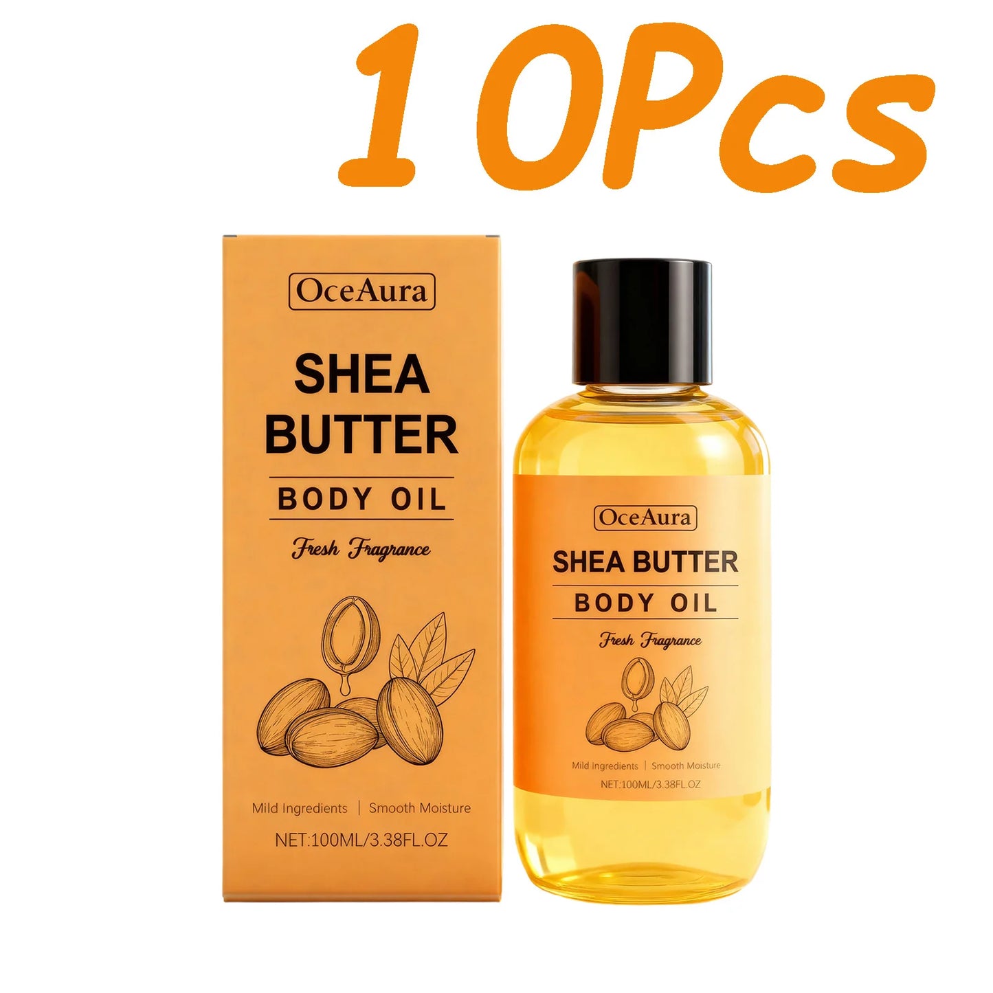Shea Butter Body Oil – Lightweight, Fast-Absorbing Moisturizer