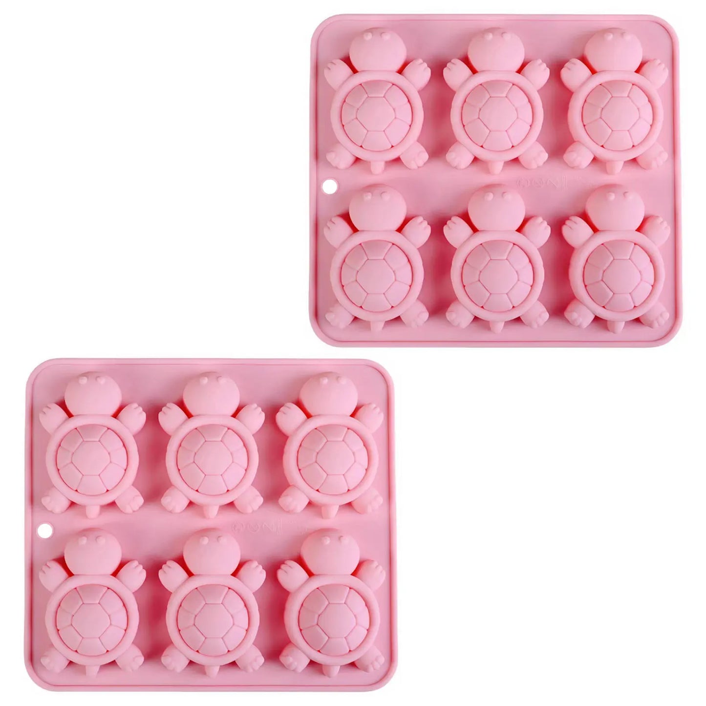 Turtles Ice Tray 3D Tortoises Sea Turtles Silicone Mold For DIY Ice Cubes Hand-Made Kitchen Baking Supplies For Kids' Activities Peaceful Pleasures Health and Wellness 2pcs
