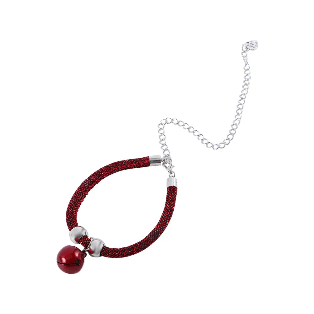 Adjustable Cat & Puppy Collar with Bell & Extension Chain