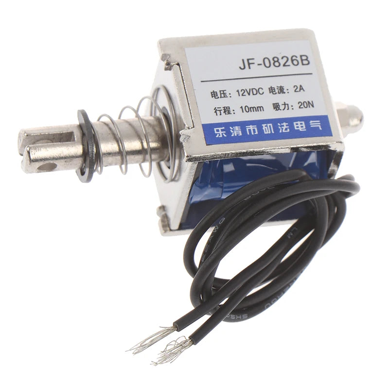 JF-0826B 12V/2A 10mm 20N push pull type open frame solenoid electromagnet Peaceful Pleasures Health and Wellness