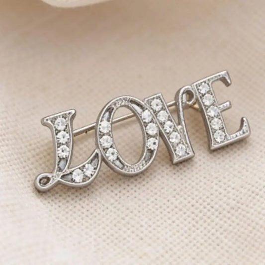 Rhinestone Letter Initial Brooch Pin | Sparkly Alphabet Lapel Pin Initial Brooch Pin Peaceful Pleasures Health and Wellness A