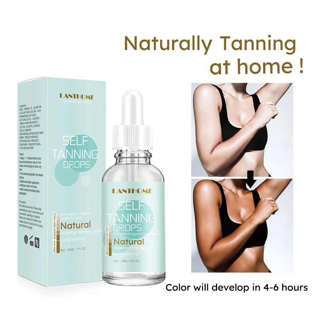 SAUVASINE Self-Tanning Drops 30ml | Sunless Tan Face & Body