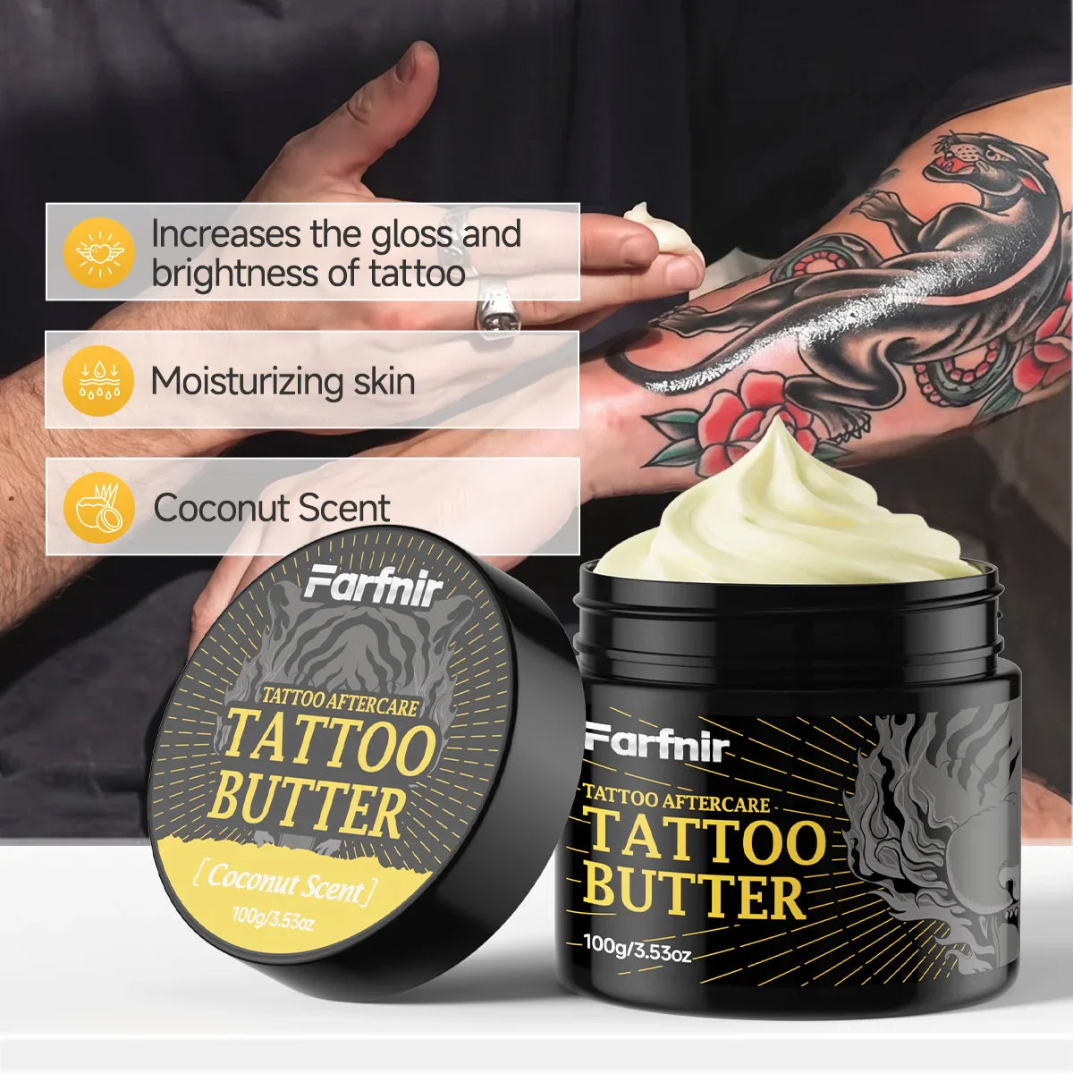 100g Tattoo Butter – Natural Brightening Skin Moisturizer