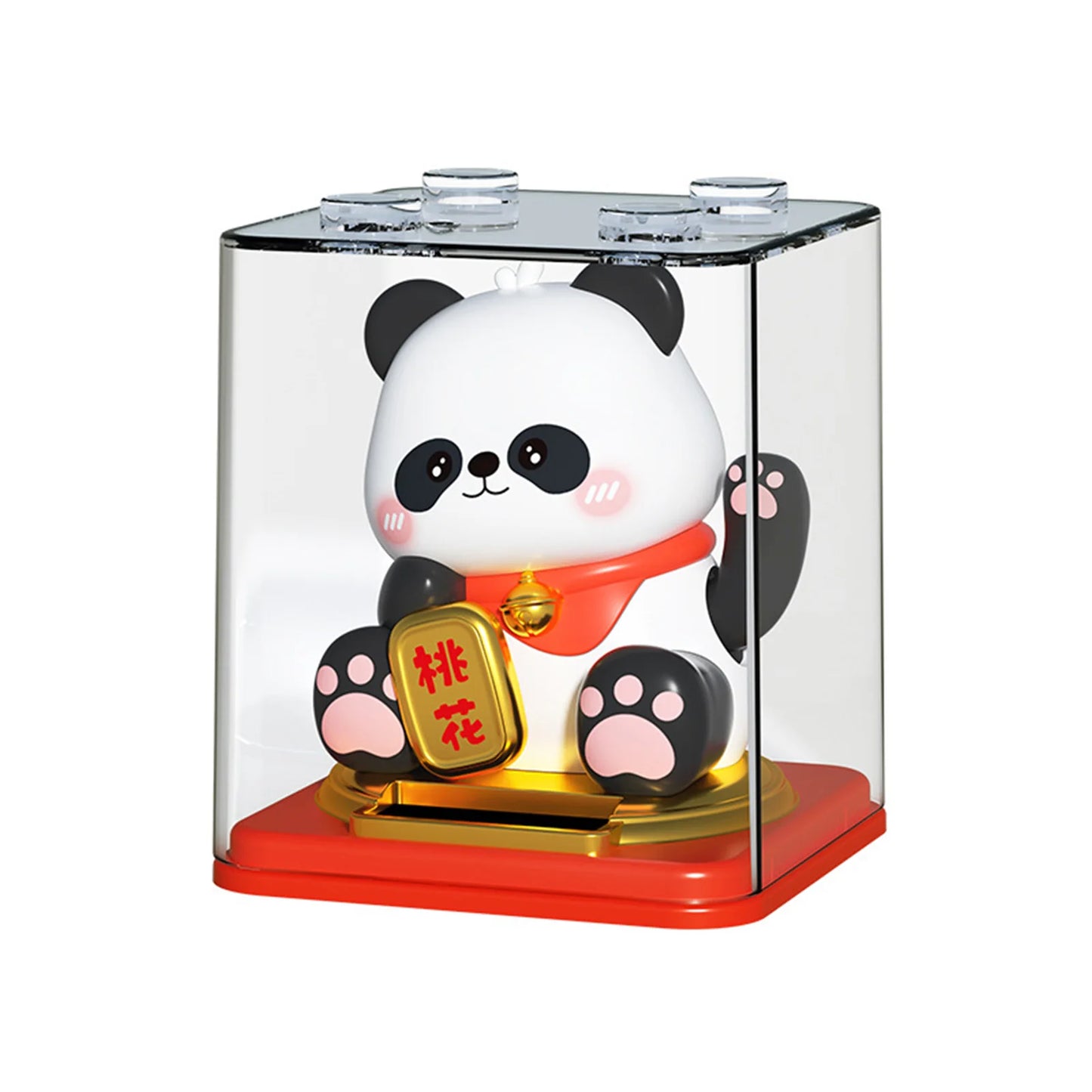 3 Inch Solar Powered Panda Auto Decor Good Luck Gift Automatic Swing Arm Business Opening Gift Solar Panda Lucky Ornament Peaceful Pleasures Health and Wellness Th