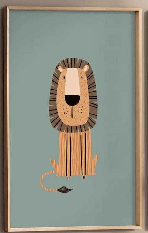 Safari Nursery Wall Art Set of 3, Boho Kids Room Prints, Colorful Jungle Animals Nursery Art, Zebra Lion Elephant Decor, Playroo Peaceful Pleasures Health and Wellness WS8033-2 40x50cm Unframed