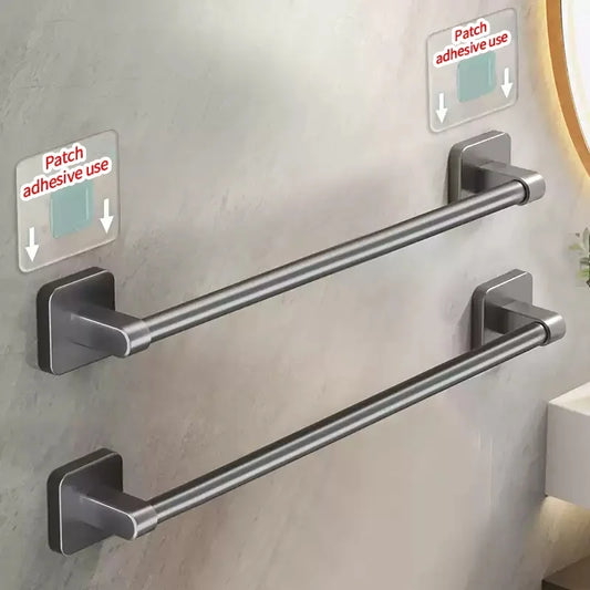 No-Drill Adhesive Towel Bar & Hook Rack – Bathroom & Kitchen Adhesive Towel Bar Peaceful Pleasures Health and Wellness