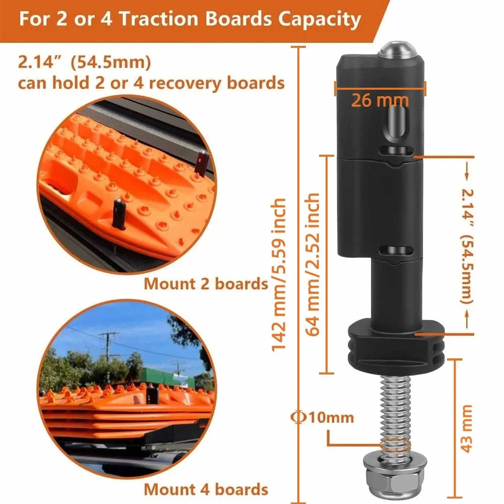 4 PCS Lockable Design Mounting Pins Compatible with MaxTrax MKII 140MM Length Traction Board Mount Pins Stainless Steel Peaceful Pleasures Health and Wellness