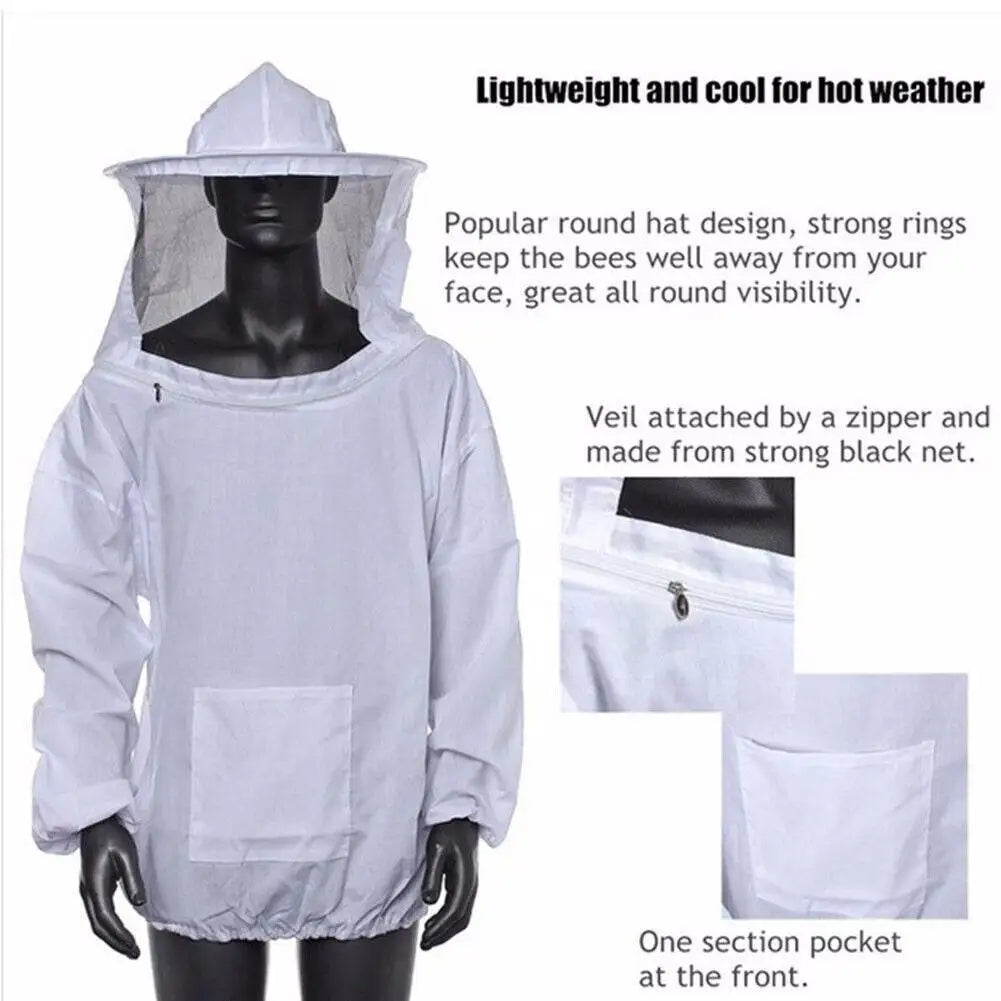 Beekeeping Jacket with Veil Hat – Breathable Beekeeper Suit