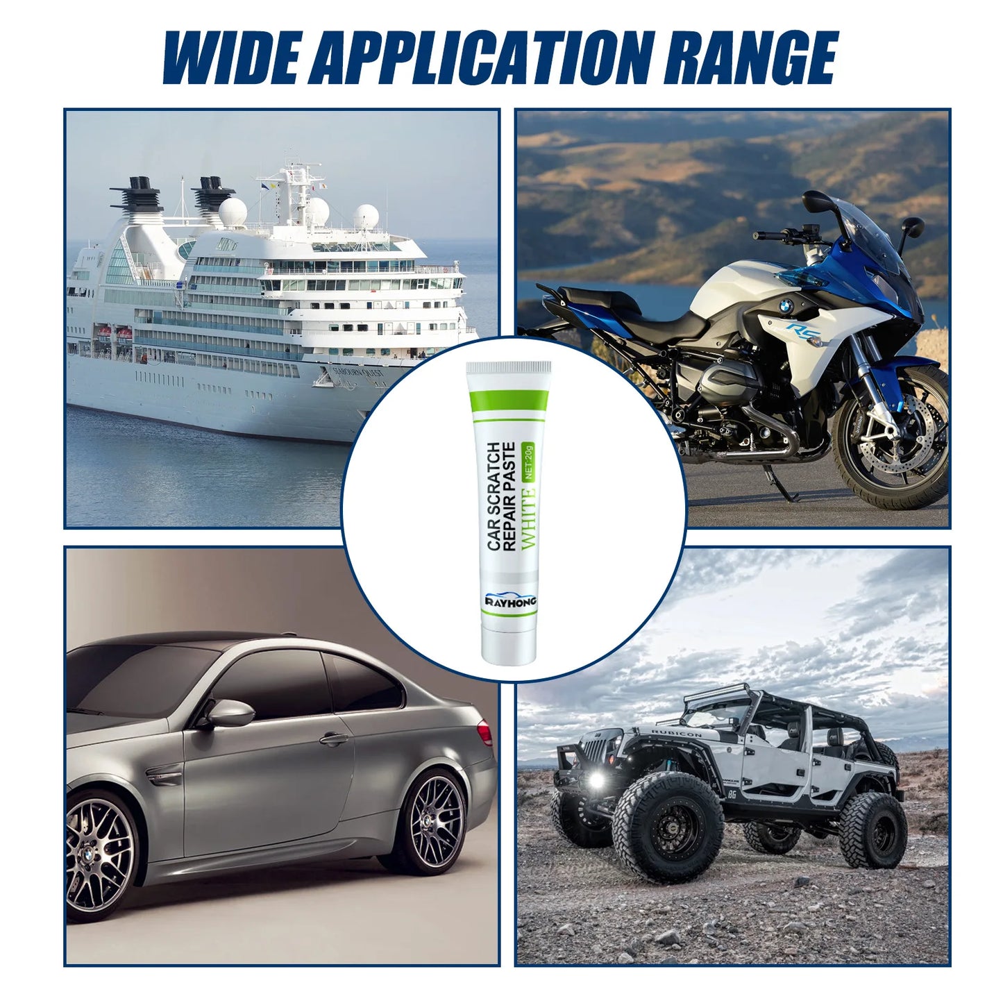 RayHong Fiberglass Repair Paste | Long Strand Fiber Quick Dry 20g