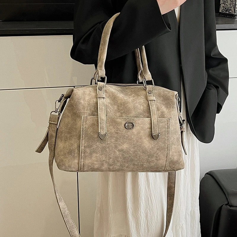 New Minimalist and Fashionable Retro Single Shoulder Crossbody Bag with Versatile Texture for Commuting Tote Bag Fashionable Bag Peaceful Pleasures Health and Wellness