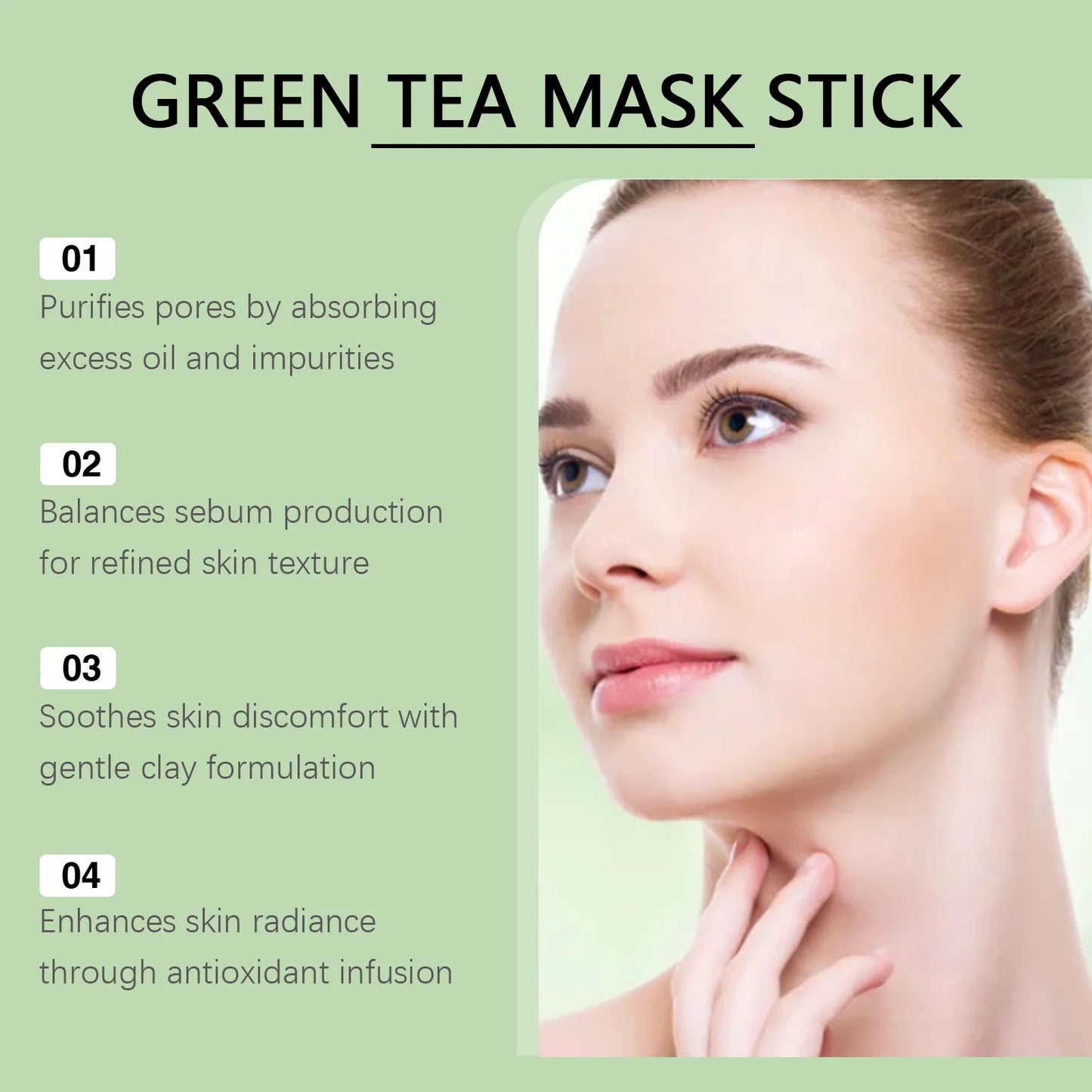 HOYGI Green Tea Cleansing Mask Blackhead Removal Anti Acne Oil Control Shrink Pores Purifying Reduce Brightening Face Skin Care Peaceful Pleasures Health and Wellness