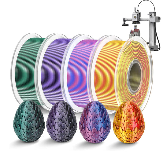3D Maliang Silk PLA Filament Bundle – Dual Color, 4×250g, 1kg 3D Printer Filament Peaceful Pleasures Health and Wellness