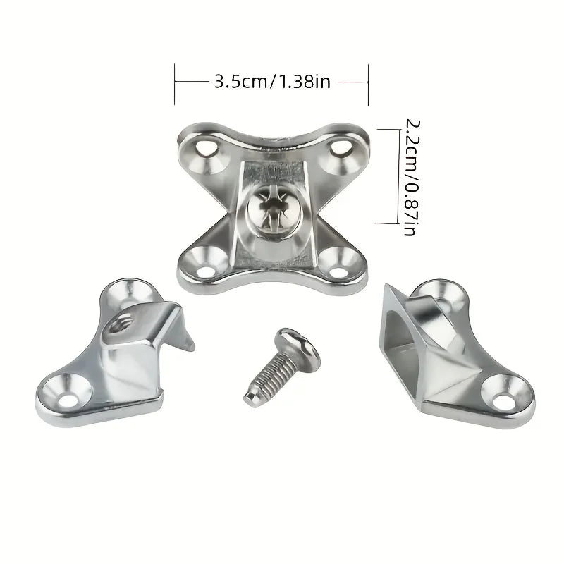 6 Sets Zinc Alloy Butterfly Angle Bracket Removable Screw Support
