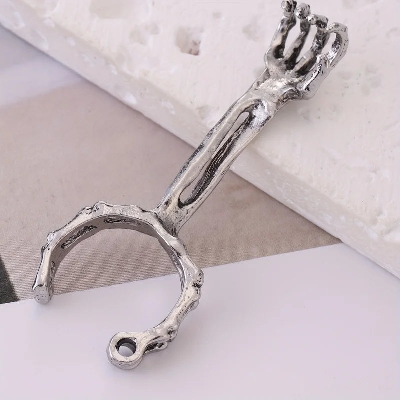 1pcHand bone smoking ring，Skull Pattern Cigarette Holder Ring Peaceful Pleasures Health and Wellness
