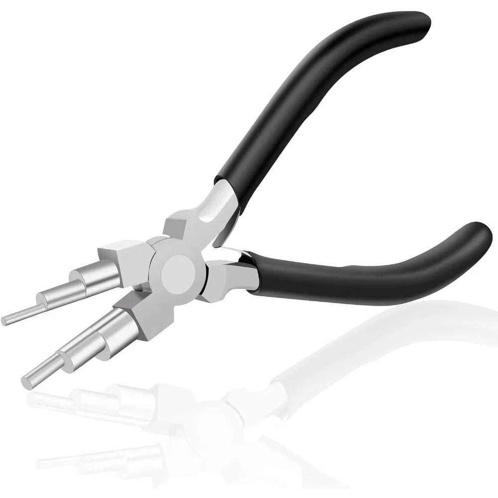 6-in-1 Carbon Steel Round Nose Jewelry Pliers, Multi-Function DIY Tool for Jewelry Makers, Earring Bracelet Necklace Repair Tool Peaceful Pleasures Health and Wellness