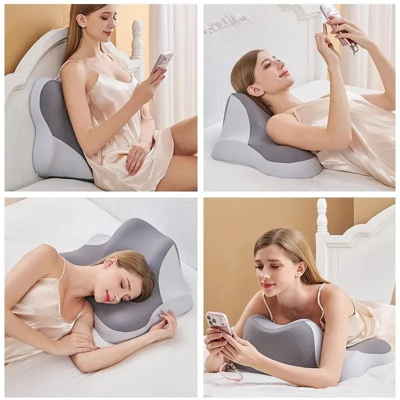 Multi Functional Wedge-shaped Pillow Mobile Phone Pillow Cervical Protection Pillow Nap Pillow Headboard Cushion Massage Peaceful Pleasures Health and Wellness