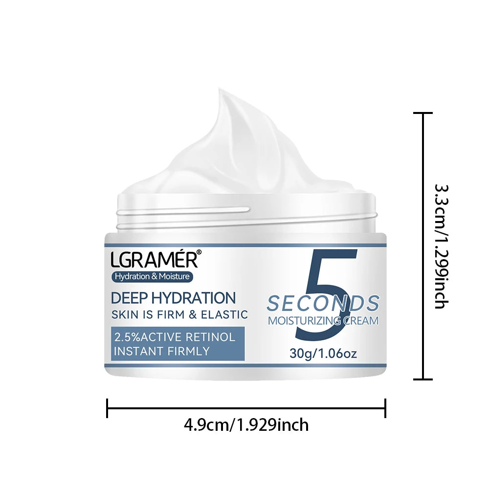 5 Seconds Active Retinol Smooth Wrinkles Cream Improve Damaged Skin Firming Face Fine Skin Moisturizing Care Lifting Cream Peaceful Pleasures Health and Wellness
