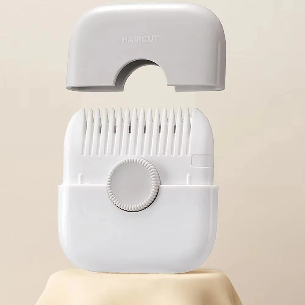 Hair Cutting Trimmer Combs 2 In 1 Double Sided Manual Bangs cutter shaving Remover Thinning Beauty Hair Cut styling Accessorie Peaceful Pleasures Health and Wellness gray