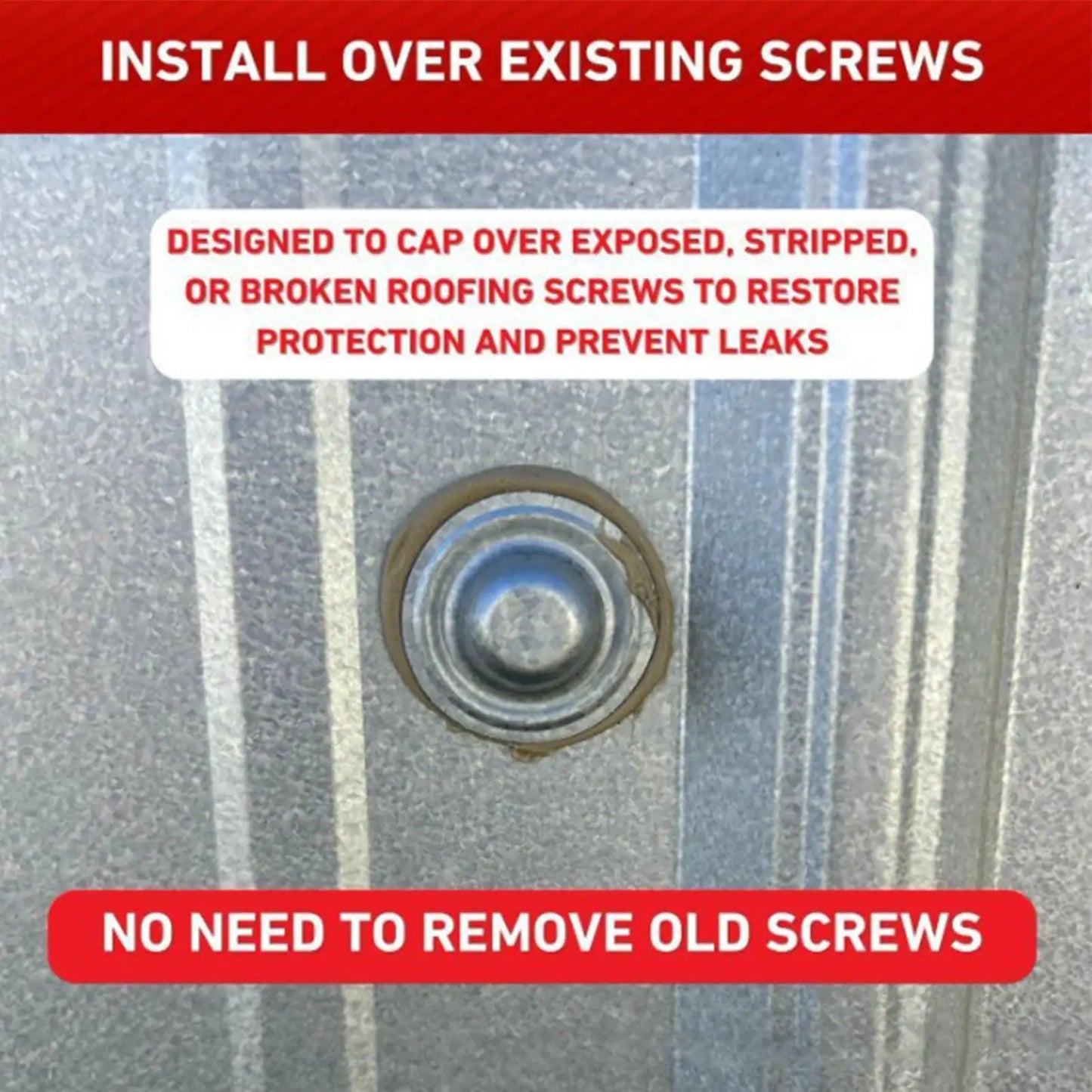 50-Pack Metal Roof Screw Caps – Rustproof Weatherproof Covers