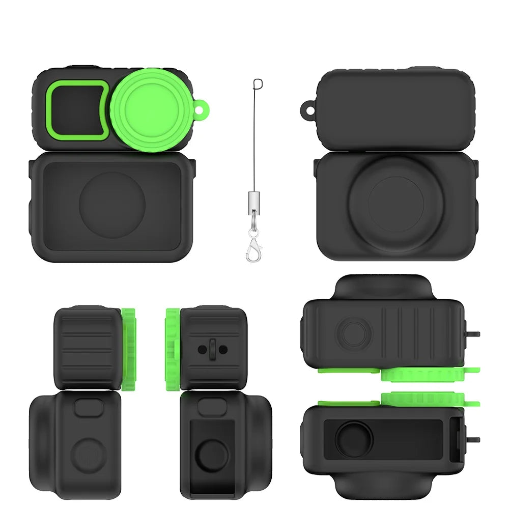Silicone Protective Case For DJI Osmo Nano Camera Protective Case For Nano Action Camera Offers A Comfortable Grip Peaceful Pleasures Health and Wellness Black
