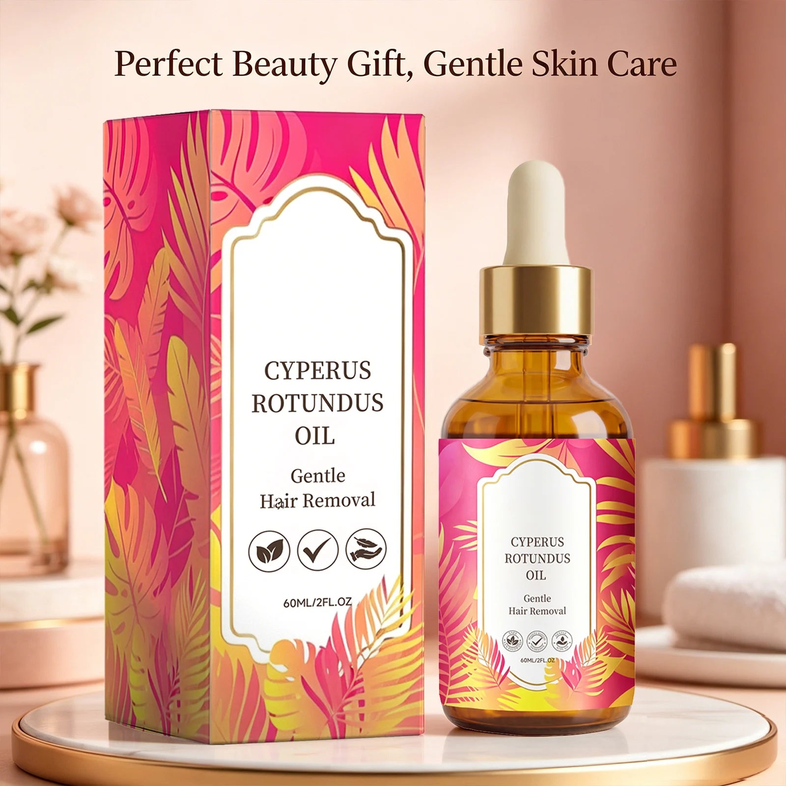 Natural Cyperus Rotundus Oil Removing Hair Moisturizing Sootheing Skin Improve Skin Texture Slow down Hair Growth Skin Care Oil Peaceful Pleasures Health and Wellness